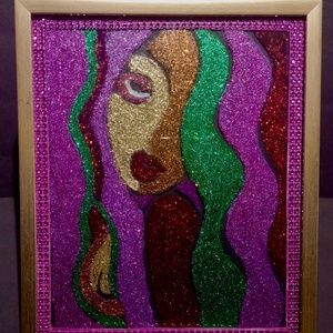 GLITTER GLAM GLASS PICTURE